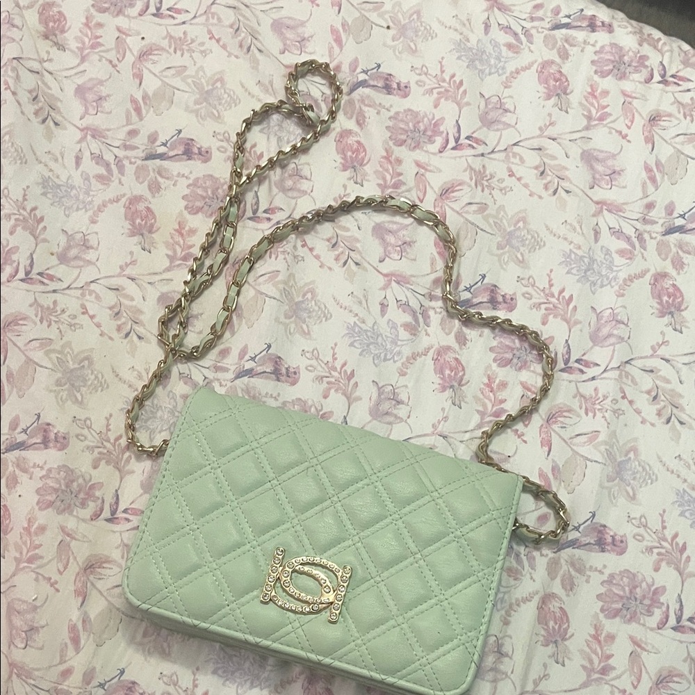 Mint Green Quilted Women's Bag